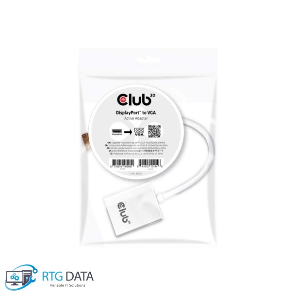 Club3D Adapter DisplayPort > VGA Aktiv 