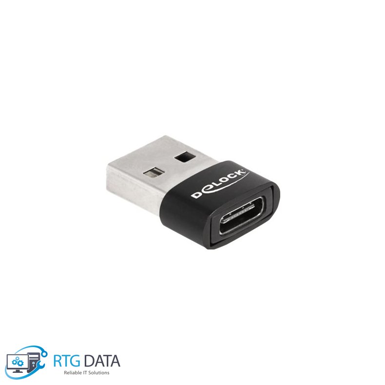 DeLOCK USB 2.0 USB-C adapter Sort