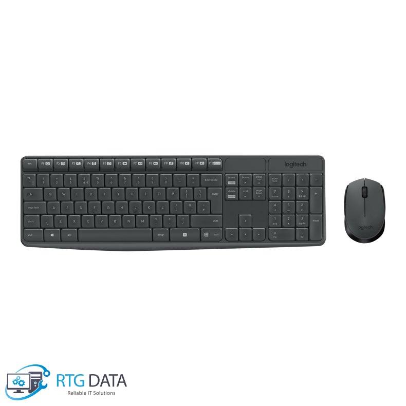 Logitech MK235 Tastatur og mus-st Trdls Nordisk