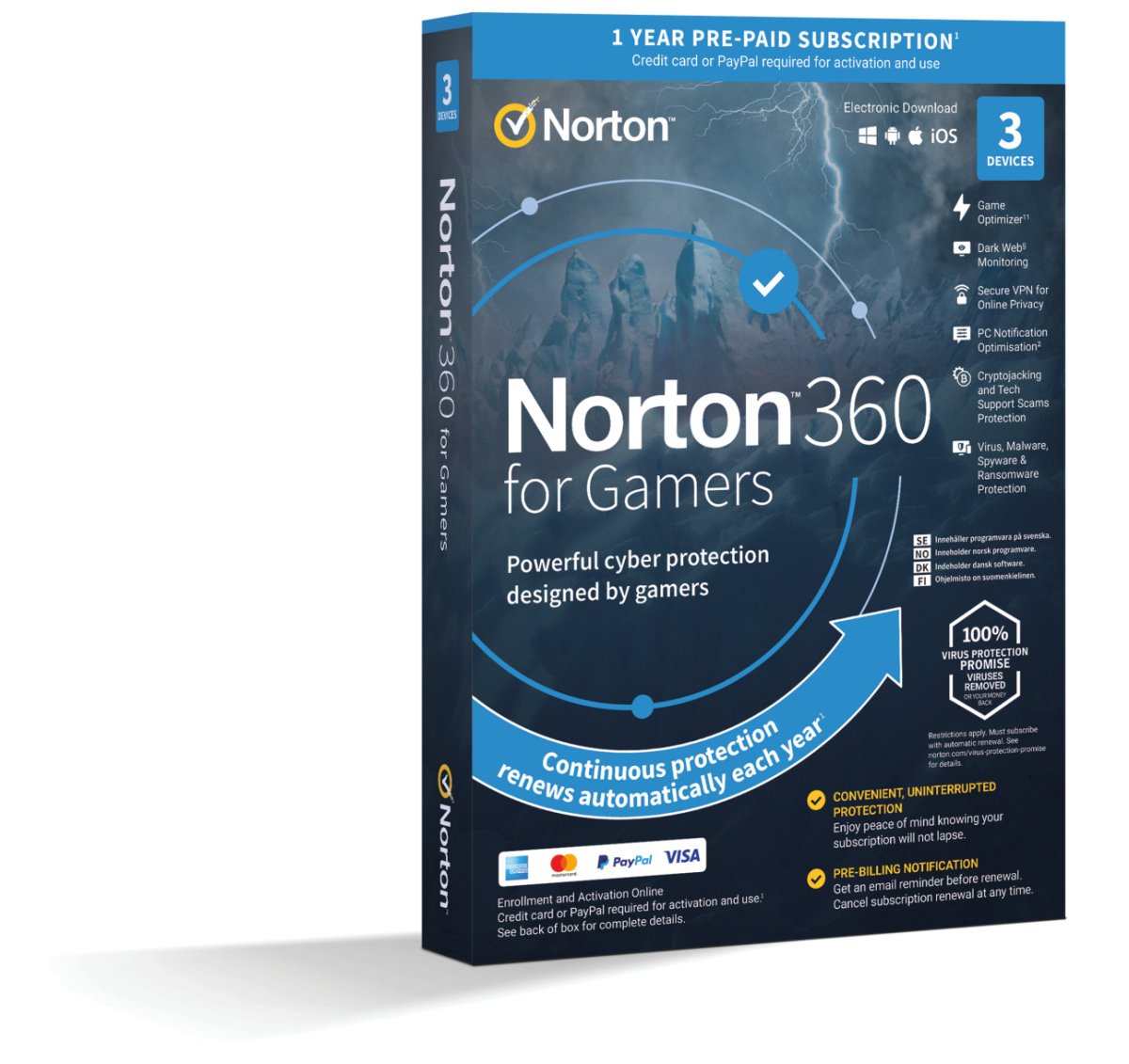 Norton 360 For Gamers 3U1Y Sikkerhed RTG DATA norton-antivirus-plus