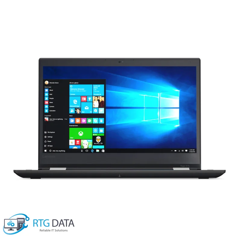 Lenovo Yoga 370 13,3" Touch i5 8GB 256SSD W10P Black (Refurbished A)